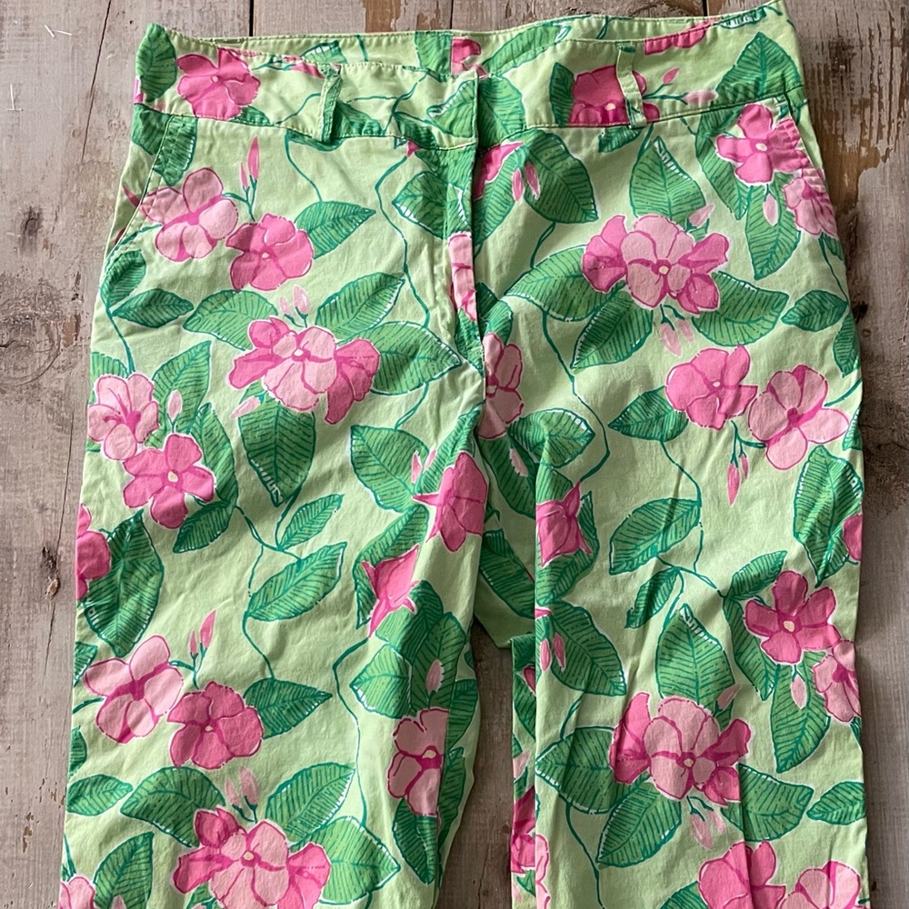Lilly Pulitzer cropped pants - white label - size 10 - Picture 2 of 4
